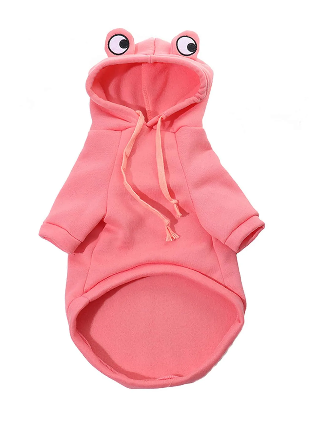 1pc Pink Pet Hoodie With Cartoon Frog Design, Fashionable And Suitable For Sports