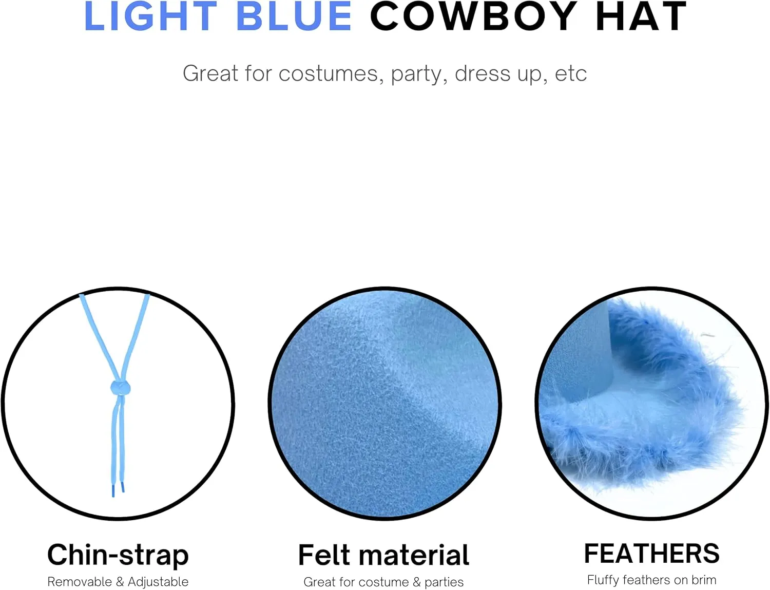 4E's Novelty Cowboy Hat with feathers With Heart Shaped Sunglasses for Women, Felt Cowgirl Hat for Party Costume Dress Up
