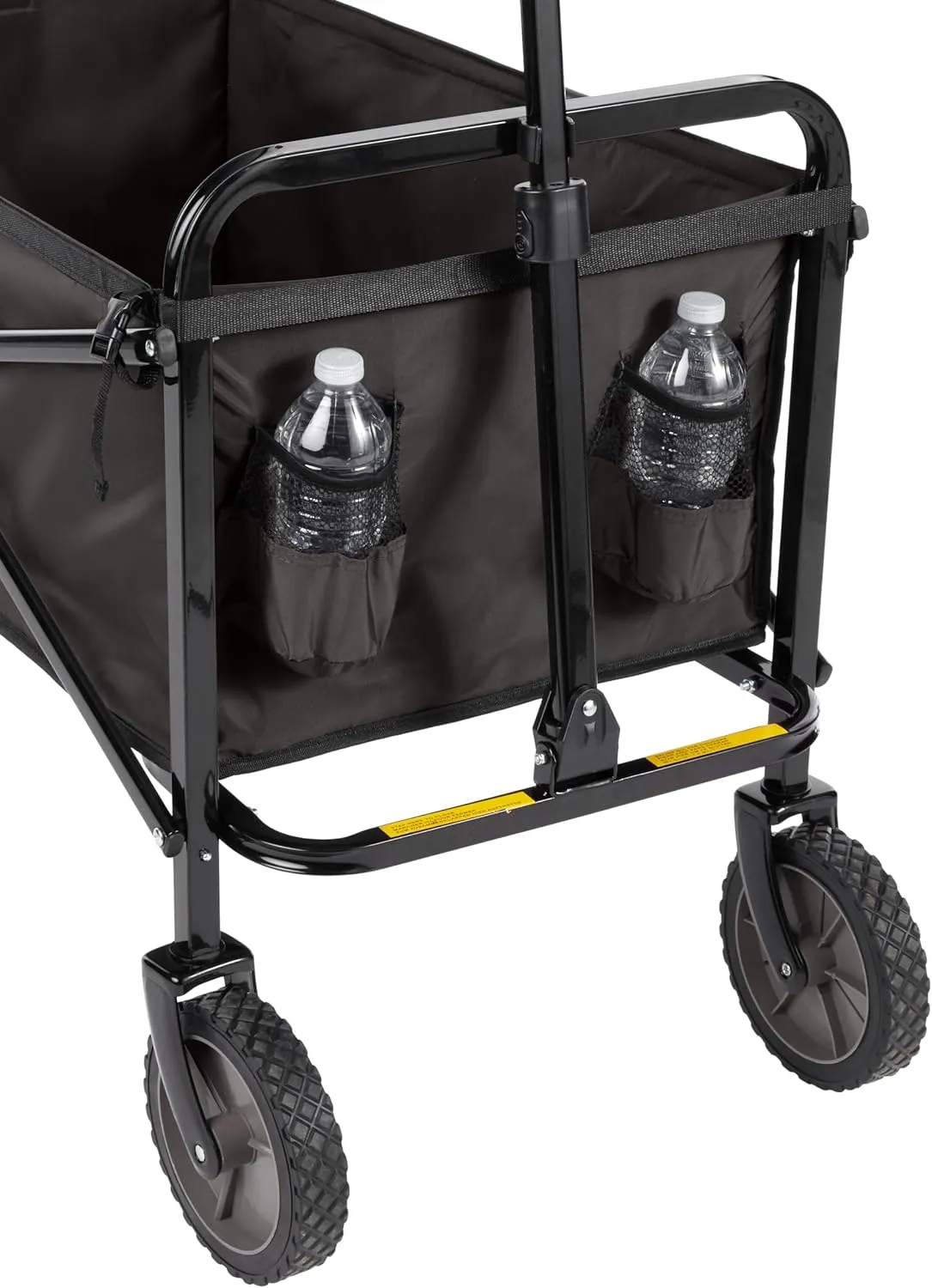 Amazon Basics Collapsible Folding Outdoor Utility Wagon for Sports, Garden, Camping, and Shopping, Heavy Duty, Large Capacity, Black