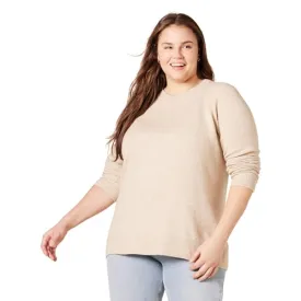 Amazon Essentials Women's Classic-Fit Soft Touch Long-Sleeve Crewneck Sweater, Sage Green Heather, Small