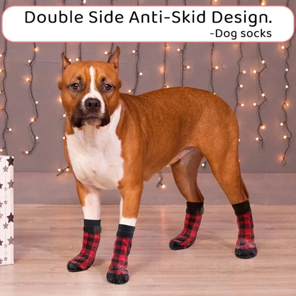 Anti-Slip Dog Socks 4pcs