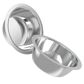 AVERYDAY 104 oz Stainless Steel Dog Bowls Set 2 Pack for Replacement Dog Bowl for Stand, 13 Cups Metal Dog Bowls with 5.24" Deep, Extra Large Dog Water Bowl for Raised Feeder with Opening 7.44-7.64"