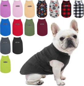 BEAUTYZOO Dog Fleece Vest Sweater Winter Jacket for Large Dogs with D-Ring Leash Cold Weather Coat Hoodie for L Dogs Boy or Girls