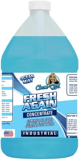 Chem-Girl | FRESH AGAIN Concentrated Odor Remover, Carpet Freshener & Deodorizer Spray for Air, Hard & Soft Surfaces | Industrial-Strength - 1 Gallon
