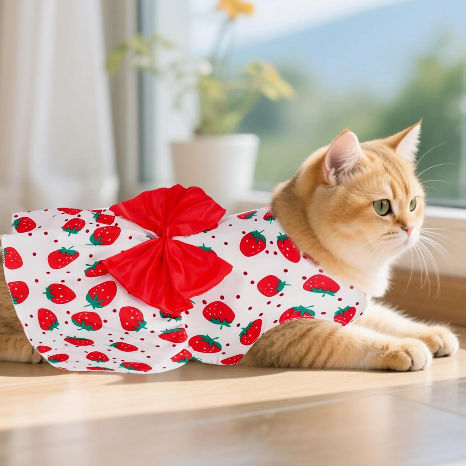 choyaxo Floral Dog Dress Cute Dog Skirt Pet Dress Summer Pet Clothes for Puppy Small Cats
