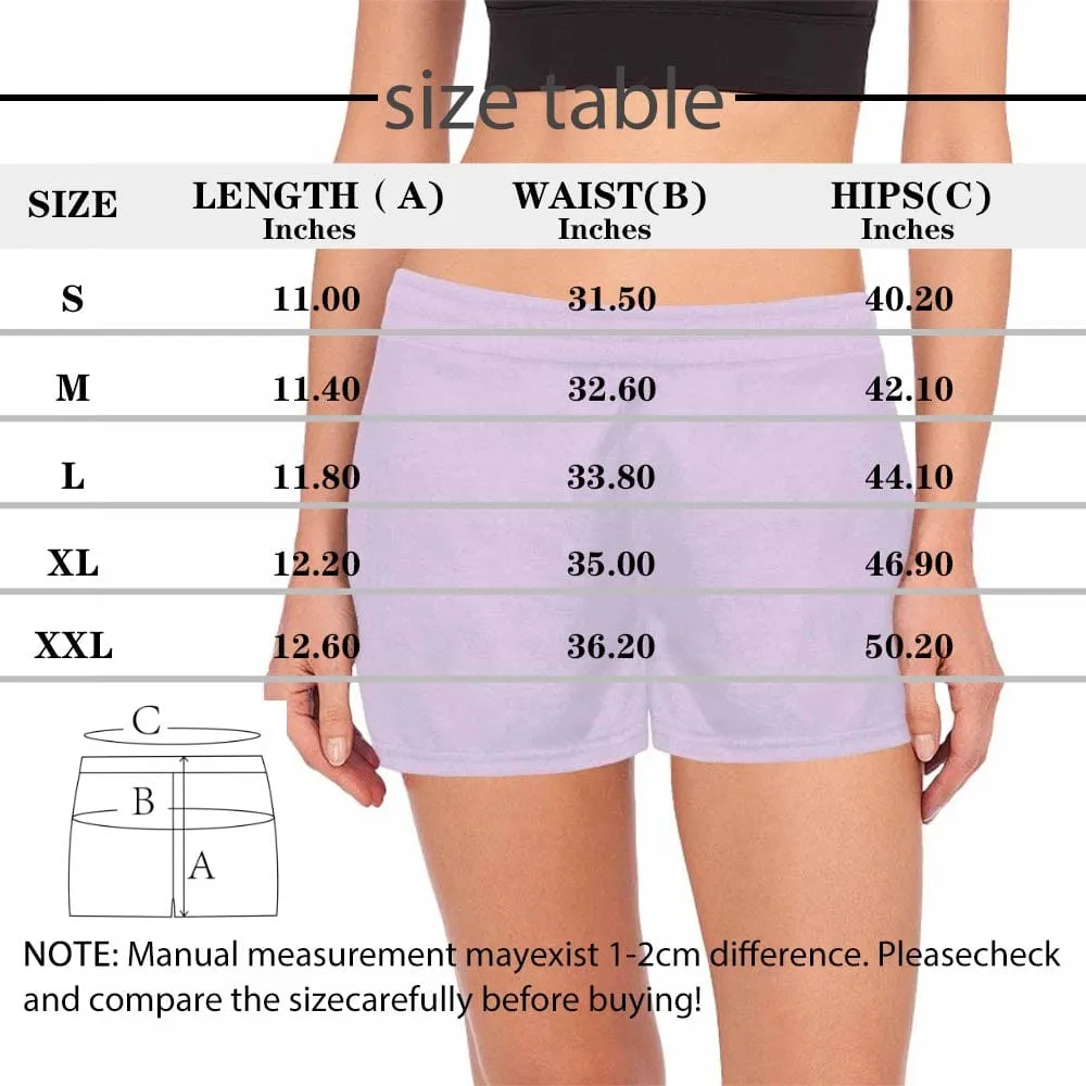 Custom Face Women's Pajama Shorts Multiple Colors Love Personalized Sleepwear Shorts