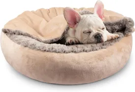 Cute Artificial Pet Nest Exquisite Blanket Donut Round Calming And Anti-anxiety Dog Pet Bed, Anti-slip And Machine Washable, Artificial Pet Bed, Suitable For Indoor Pet Cats And Dogs Suitable for indo