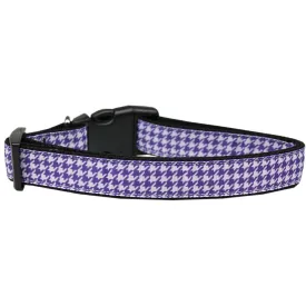 Dog & Cat COLLAR or LEASH, "Houndstooth Purple"
