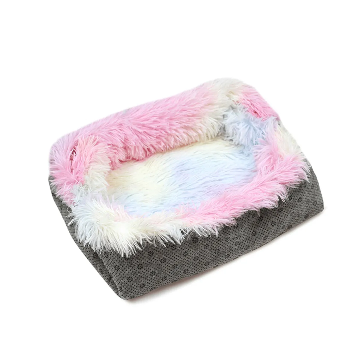 Dog Cat Long Plush Puppy Cushion Mat Soft Pet Bed Winter Warm Sleeping Bed for Dogs Kennel Portable Cat Supplies