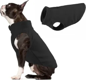 Dog Fleece Vest Jacket Pet Dogs Clothes Warm for Small Dogs Black XL