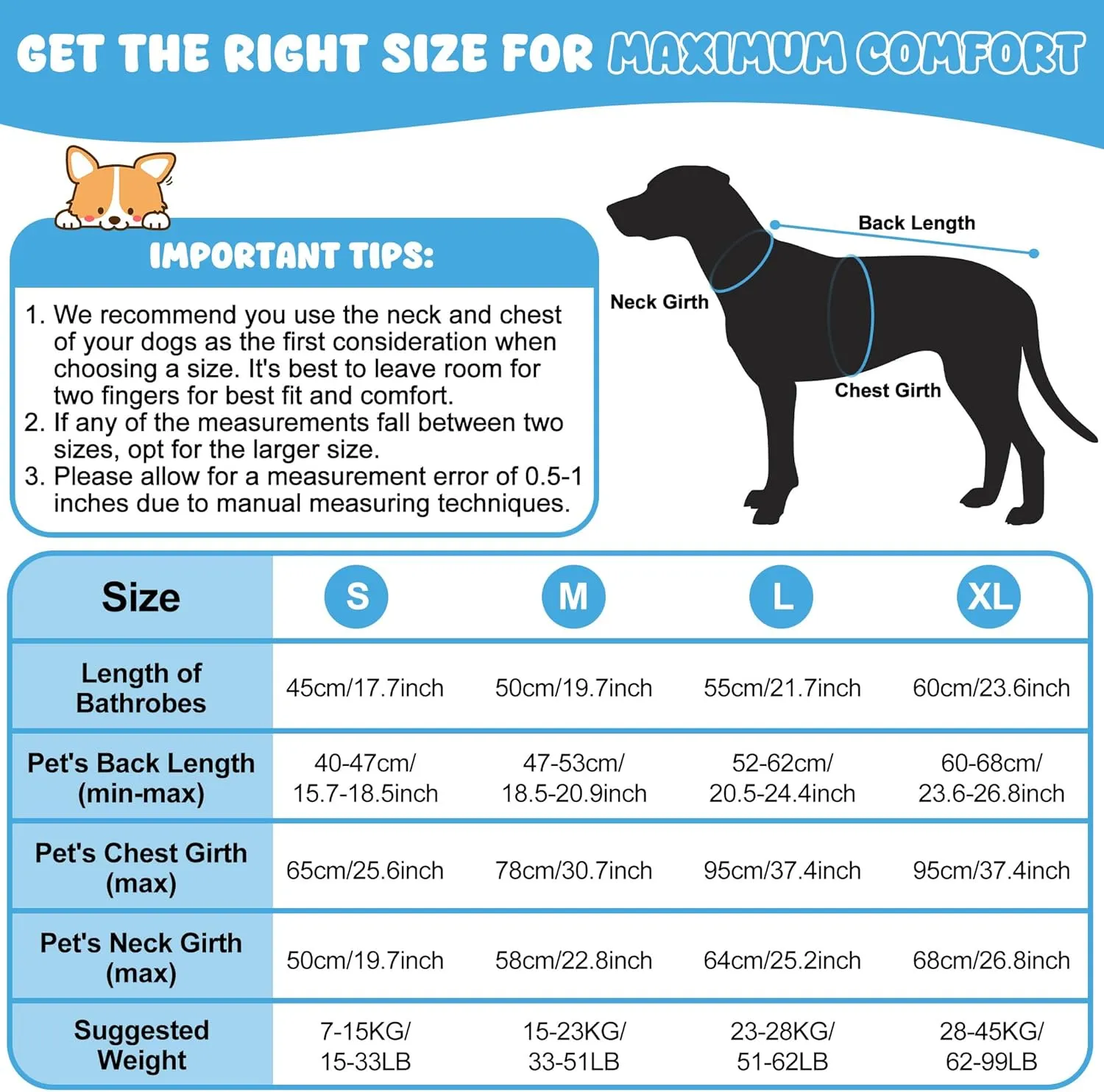 Dog Raincoat, Waterproof Dog Coat with Reflective Straps, Leash Hole & Polar Fleece Lining, Winter Snow Rain Coat for Small, Medium & Large Dogs, Warm, Windproof Vest Jackets
