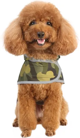 Dog Raincoat with Hood and Leash Hole, Waterproof Dog Raincoats for Small Dogs, Reflective Rain Coat for Doggies