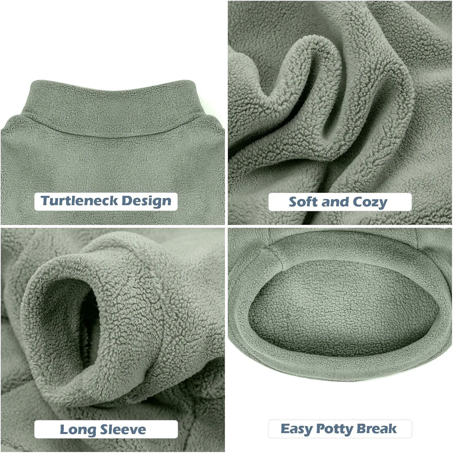 Dog Sweater, 3 Pack Dog Sweaters for Small Dogs Girl Boy, Ultra Soft Warm Puppy Clothes Dog Coat for Winter (Lt Blue Olive Brown, Medium)