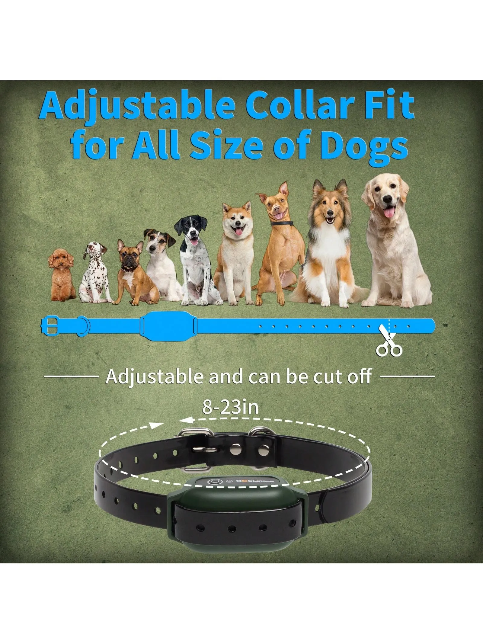 Dog Training Collar With Remote-Waterproof Shock Collar For Large Medium Dog, Upgraded 3300Ft E Collar For Dogs Training With 3 Training Modes, 9 Style Tones Vibration And Electric Shock
