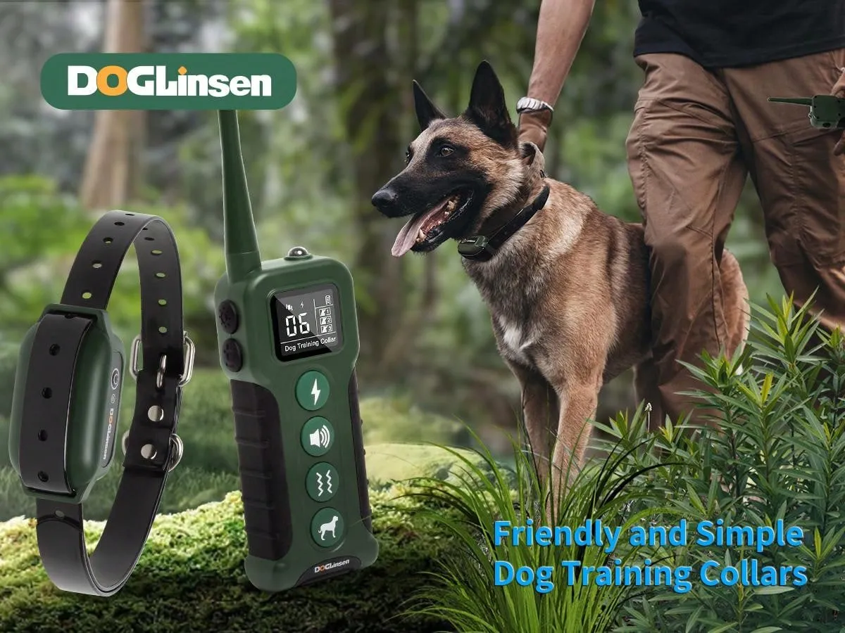 Dog Training Collar With Remote-Waterproof Shock Collar For Large Medium Dog, Upgraded 3300Ft E Collar For Dogs Training With 3 Training Modes, 9 Style Tones Vibration And Electric Shock
