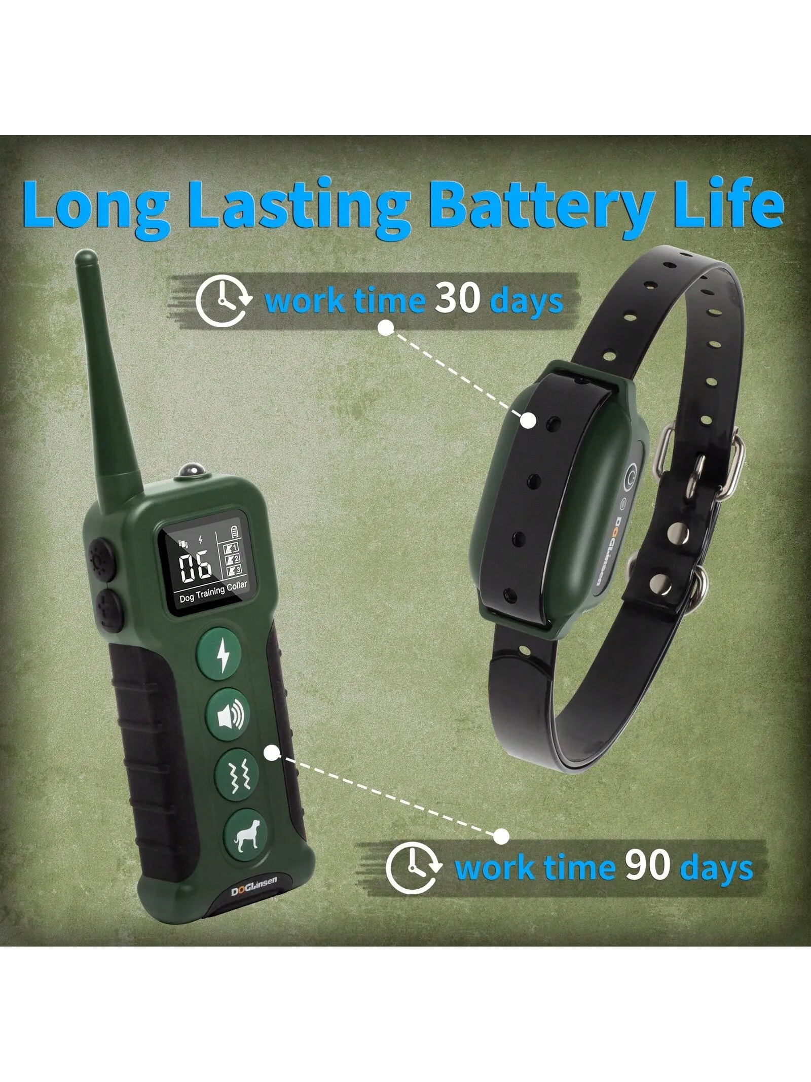 Dog Training Collar With Remote-Waterproof Shock Collar For Large Medium Dog, Upgraded 3300Ft E Collar For Dogs Training With 3 Training Modes, 9 Style Tones Vibration And Electric Shock