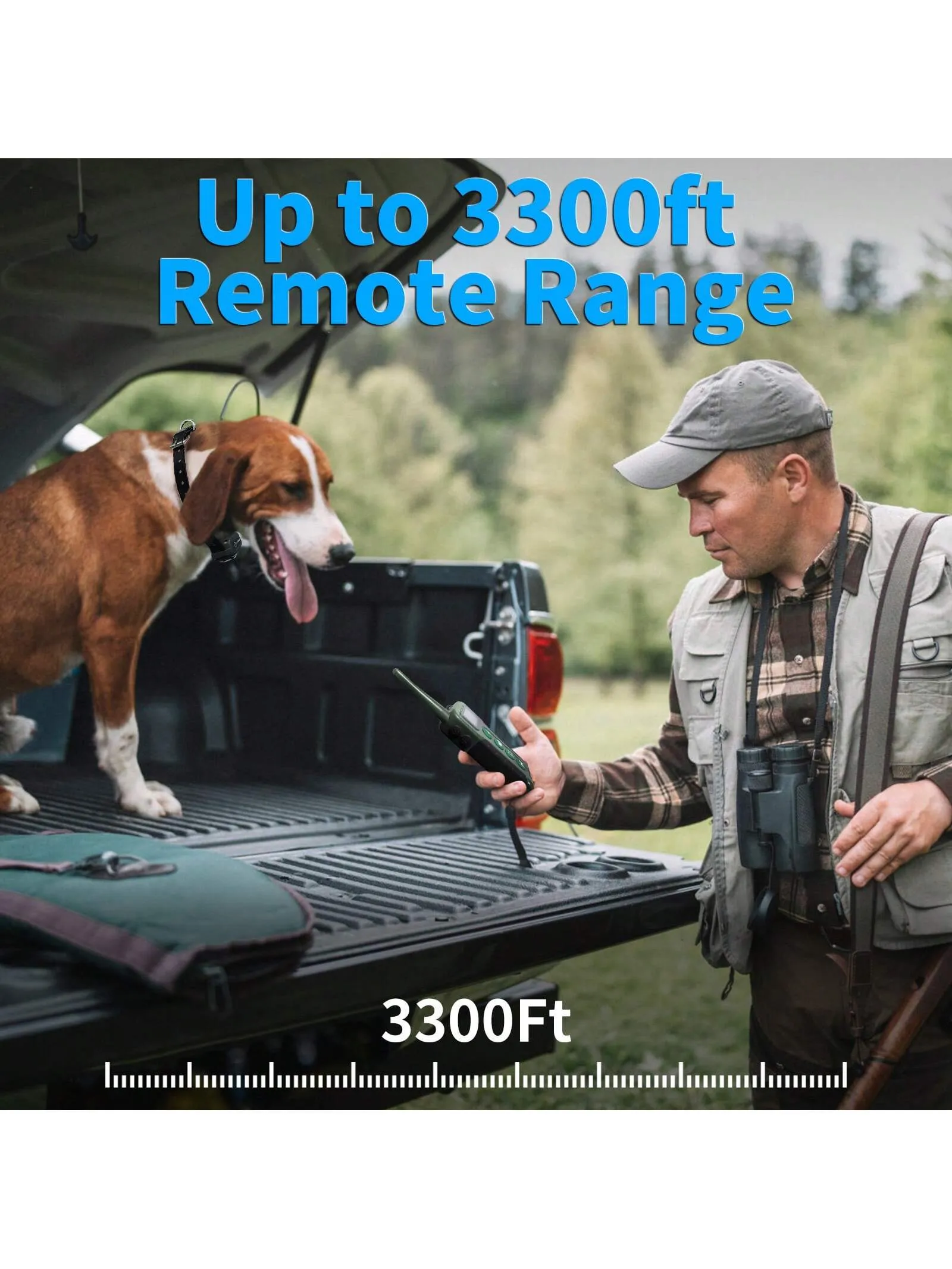 Dog Training Collar With Remote-Waterproof Shock Collar For Large Medium Dog, Upgraded 3300Ft E Collar For Dogs Training With 3 Training Modes, 9 Style Tones Vibration And Electric Shock