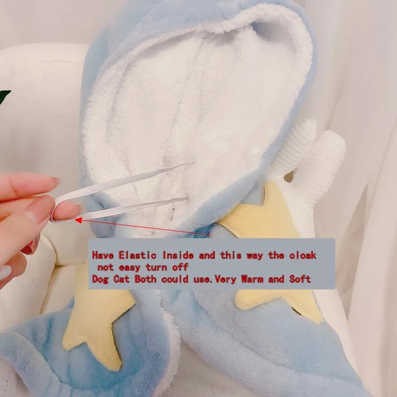 Fleece Dog Hooded Towel Pajamas | Soft & Cute Nightgown Blanket for Small Dogs & Cats | Travel Sleeping Mats for Pugs & Pets