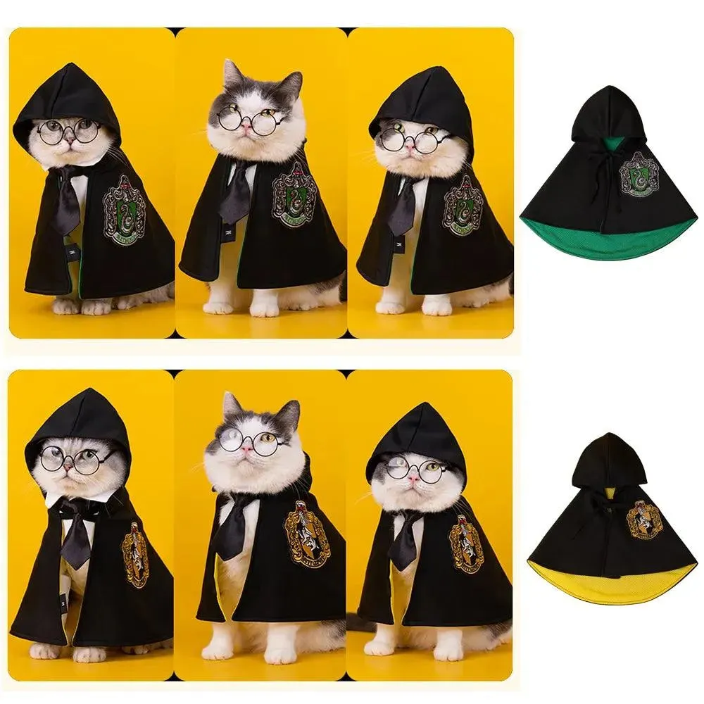 Halloween Cloak Hat Pet Costume