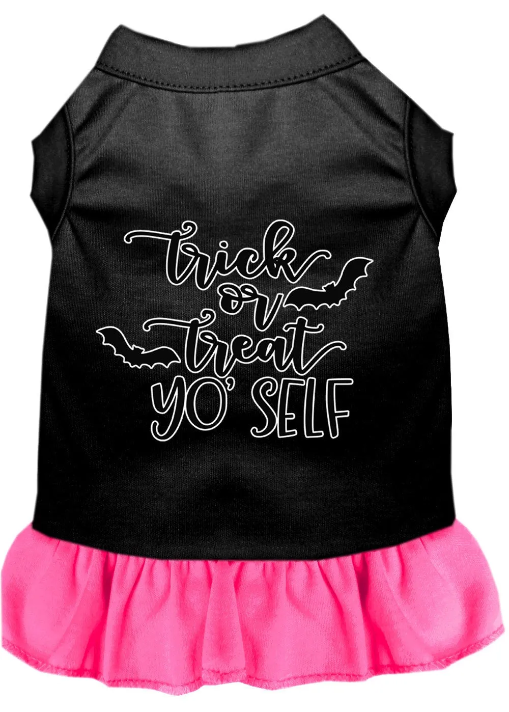 Halloween Pet Dog & Cat Dress Screen Printed, "Trick Or Treat Yo' Self"