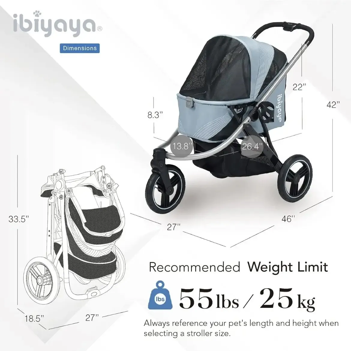 Ibiyaya The Beast Dog Jogging Stroller