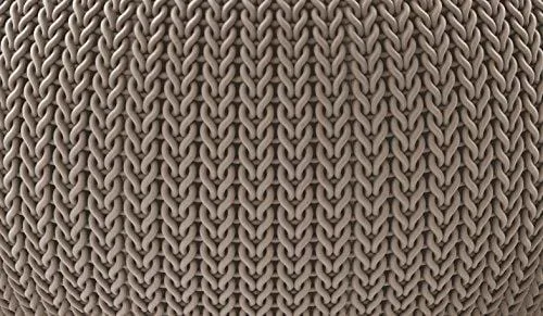 Keter by Curver 22.7" x 22.3" x 13" Knit Cozy Luxury Lounge Bed & Pet Home with Cushions, Small to Medium