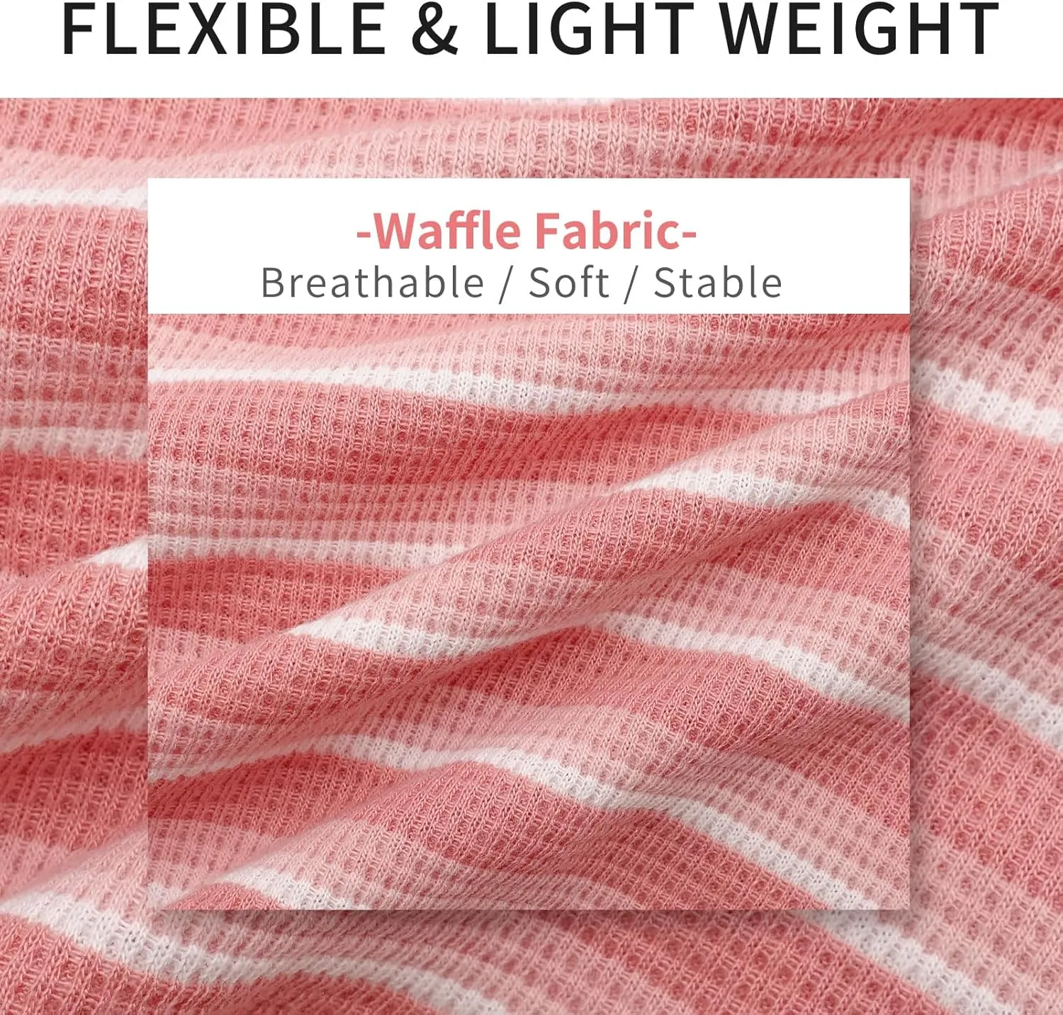 KYEESE 2Pack Waffle Dog Shirts for Small Dogs Stretchy T-Shirts Lightweight Tank Top Sleeveless Striped Vest Breathable Cat Tee, Medium, Pink Striped