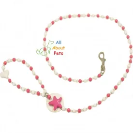 Luxury Pearls Pet Dog Chain Leash for Small Dogs & Cats