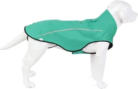 Mile High Life Dog Raincoat, Adjustable Waterproof Reflective Rain Jacket for Small Medium Large Dogs, Lightweight Breathable Pet Rain Coat with Leash Hole(Green,L Chest 32-40")