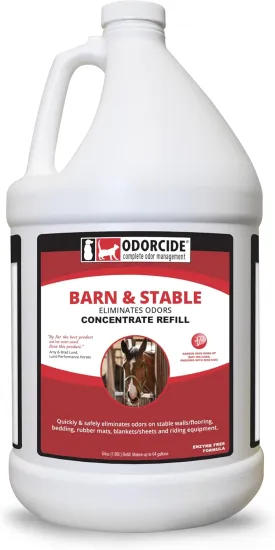 Odorcide Barn & Stable Odor Eliminator for Strong Odor  Cattle & Horse Supplies to Remove Odors  Animal-Safe All Surfaces Deodorizer  Non-Enzymatic Odor Neutralizer Horse Barn Supplies (64 oz)