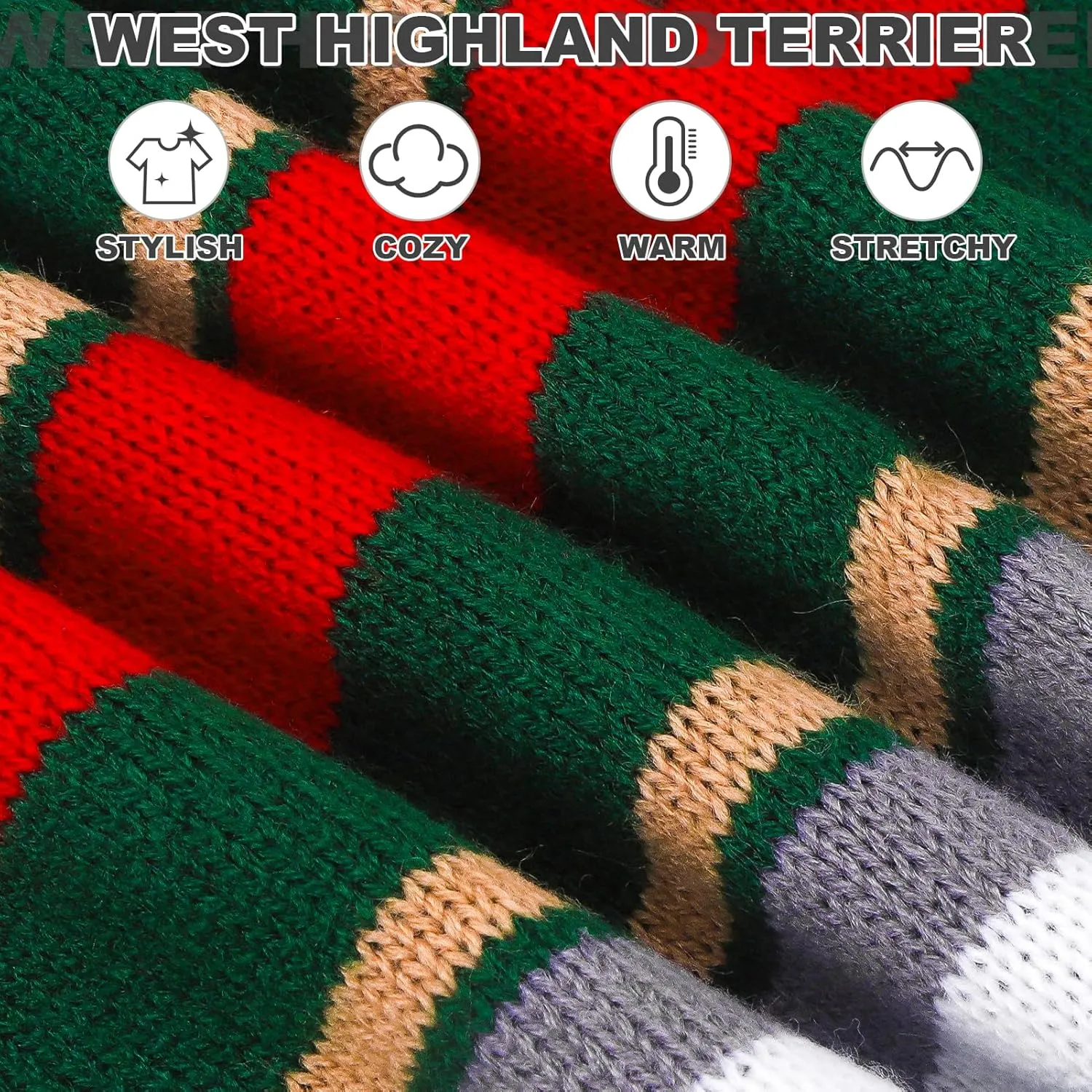 PAWCHIE Dog Sweater for Large Size Girls Boys, Warm Coat Turtleneck Thick Clothes With Leash Hole, Stretchy Knitted Outfit for Small to Large Doggy Puppy Cat, Green L/XL