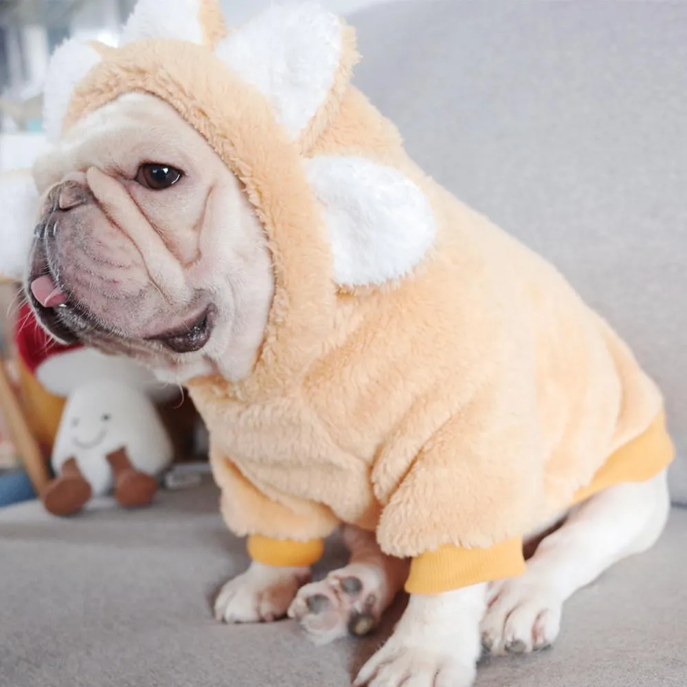 Pet Clothes Dog Autumn and Winter Brushed Hoody
