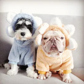 Pet Clothes Dog Autumn and Winter Brushed Hoody