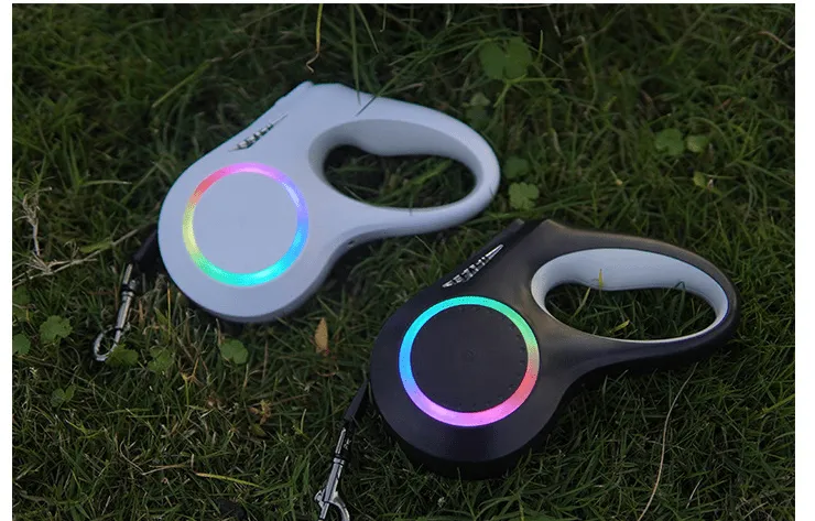 Pet Products Cross-Border New Dog Leash Automatic Retractable Leash Recharging Dog Leash Wholesale Large Dog Leash