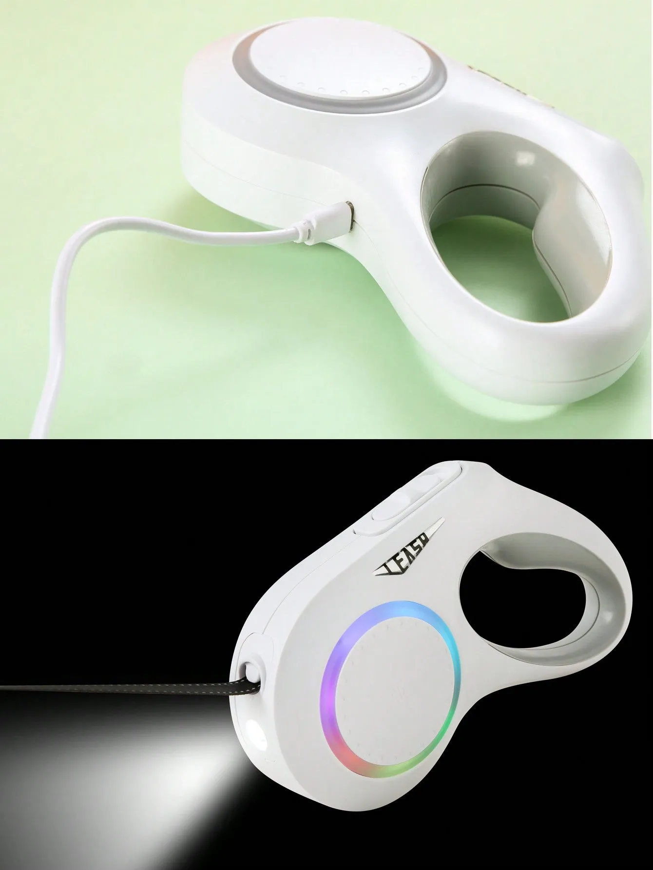 Pet Products Cross-Border New Dog Leash Automatic Retractable Leash Recharging Dog Leash Wholesale Large Dog Leash