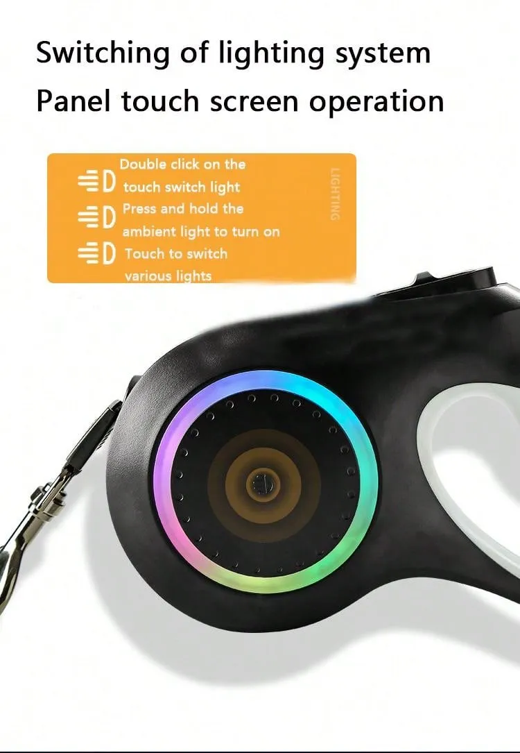 Pet Products Cross-Border New Dog Leash Automatic Retractable Leash Recharging Dog Leash Wholesale Large Dog Leash