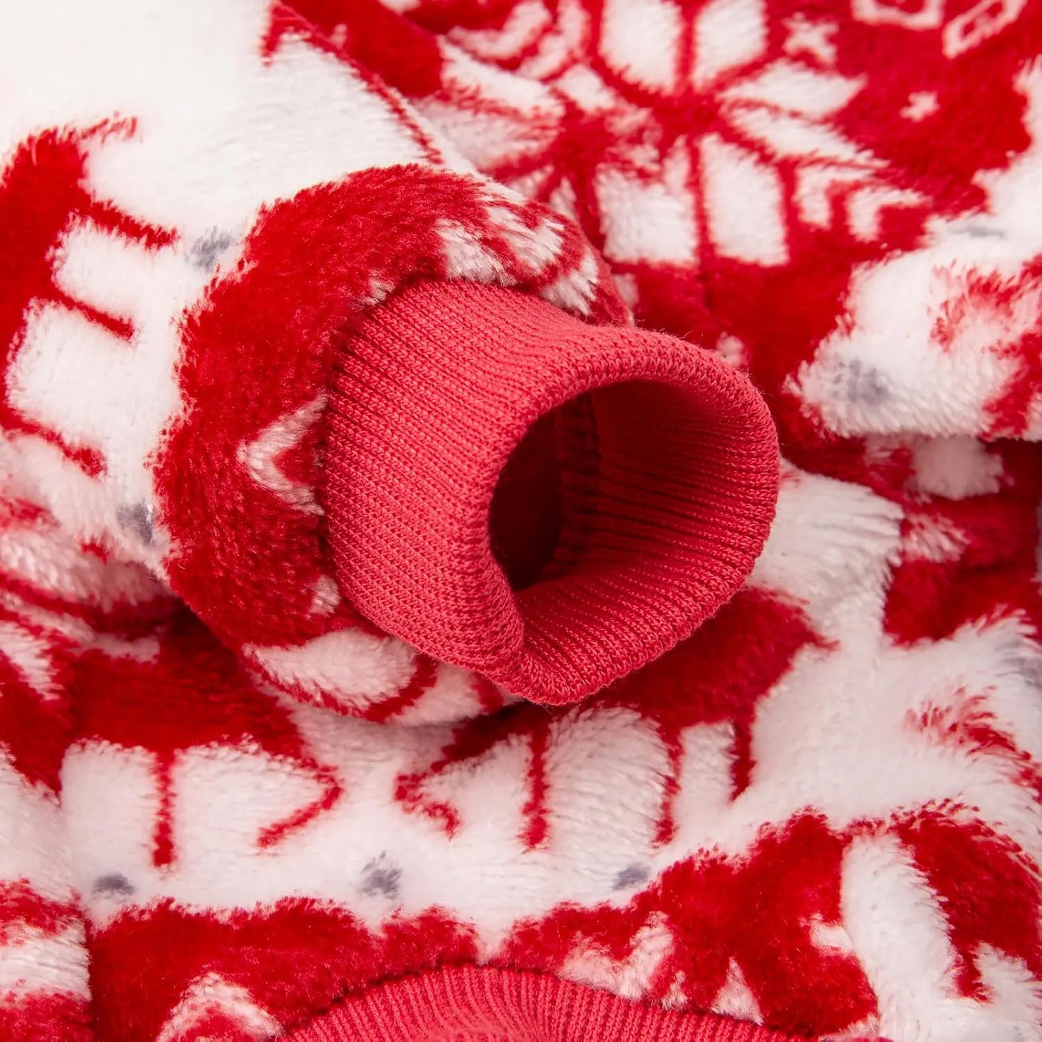 POMIU Dog Sweater, Dog Sweaters for Small Medium Dogs or Cat, Warm Soft Flannel Pet Clothes for Dogs Girl or Boy, Dog Shirt Coat Jacket (Xmas Red Xmas White, Large)