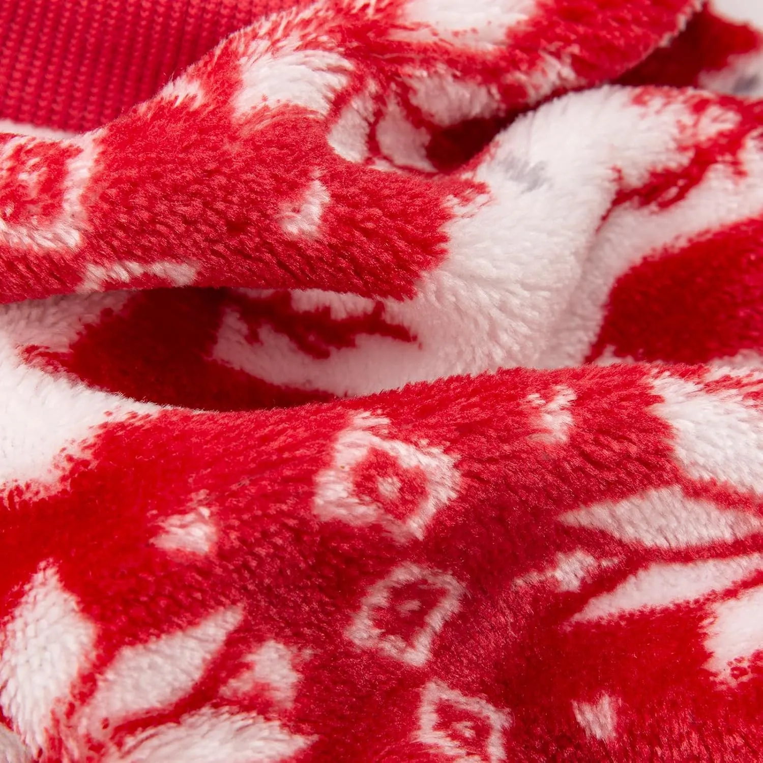 POMIU Dog Sweater, Dog Sweaters for Small Medium Dogs or Cat, Warm Soft Flannel Pet Clothes for Dogs Girl or Boy, Dog Shirt Coat Jacket (Xmas Red Xmas White, Large)