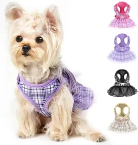 Purple No Leash Dog Harness - Breathable, Adjustable, No Pull for Small Medium Dogs (Chest 13.7-17.3in)