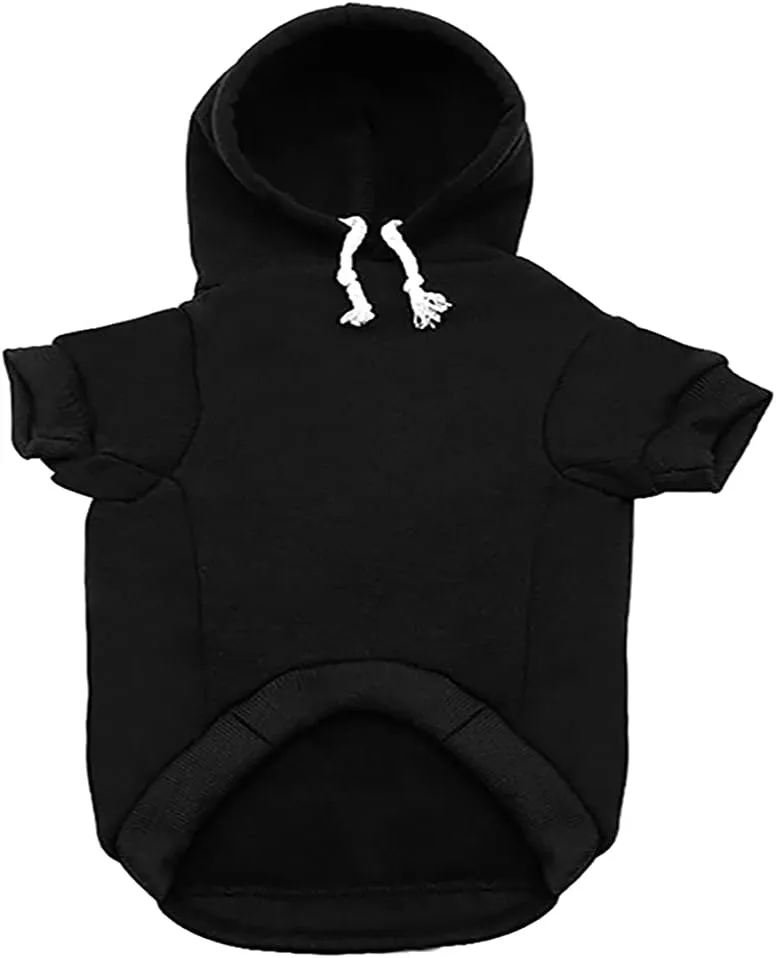 Security Dog Hoodies Dog Clothes Apparel Winter Sweatshirt Warm Sweater Cotton Puppy Small Dog Hoodie for Small Dog Medium Large Dog Cat (Black, S)