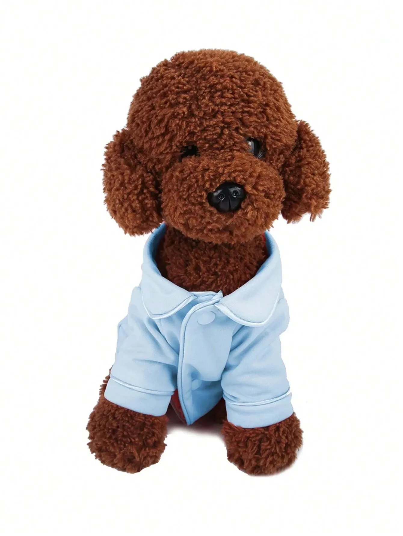SHEIN 1pc Pet Pajamas Knitted Clothes For Small Dogs, Chihuahua, Teddy, Pomeranian, With Cute Cup Print