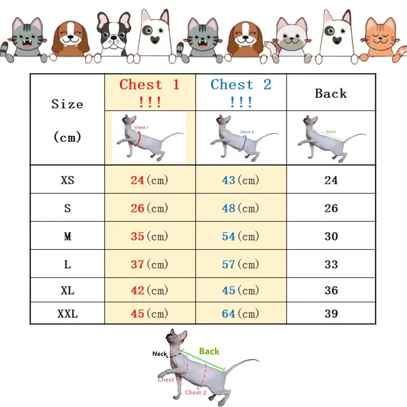 Thicken Warm Soft Sweatshirt for Male Cats & Dogs | Devon Rex & Sphynx Cotton Coat | Autumn & Spring Jumpsuit