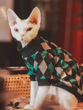 Thicken Warm Soft Sweatshirt for Male Cats & Dogs | Devon Rex & Sphynx Cotton Coat | Autumn & Spring Jumpsuit