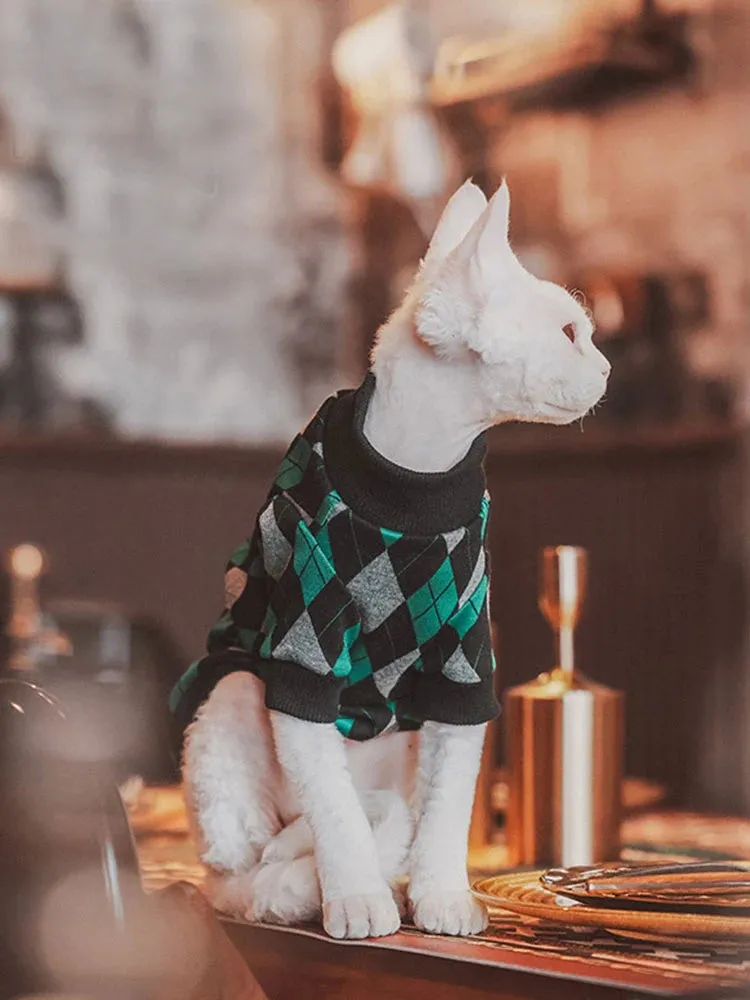 Thicken Warm Soft Sweatshirt for Male Cats & Dogs | Devon Rex & Sphynx Cotton Coat | Autumn & Spring Jumpsuit