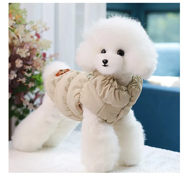 Warm Dog Clothes - Soft French Bulldog Clothing - Pet Jacket with Fleece Lining - Cat and Puppy Coat Outfit for Small to Medium Dogs, including Chihuahuas and Yorkshires
