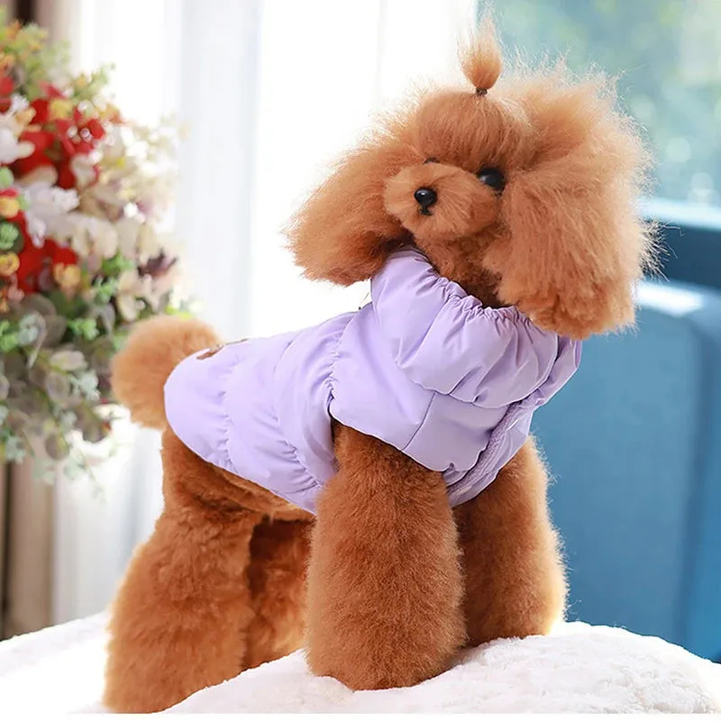 Warm Dog Clothes - Soft French Bulldog Clothing - Pet Jacket with Fleece Lining - Cat and Puppy Coat Outfit for Small to Medium Dogs, including Chihuahuas and Yorkshires
