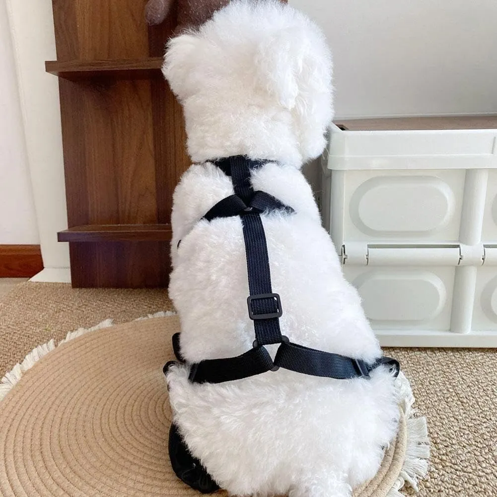 Waterproof Dog Boots with Suspenders, Anti-Slip Adjustable Paw Protector Leggings for Small/Medium/Large Breeds - Winter Summer Snow Rain Hiking Outdoor