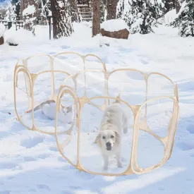 Winter-Ready PVC Dog Playpen - Portable & Foldable Indoor/Outdoor Puppy Playpen - Cold-Resistant Cat Playpen - Insulated 2-Room Dog Tent - Size: 90"x45"x28"