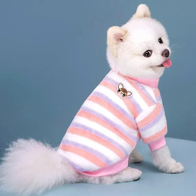 Winter Soft Dog Coat with Warm Fleece Lining